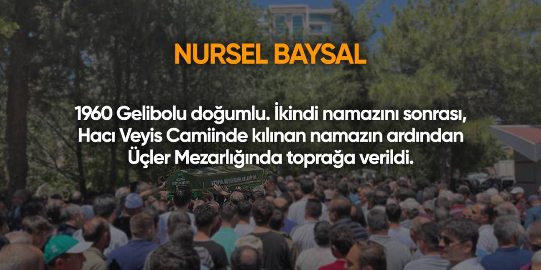 Konya'da bugün vefat edenler | 22 Ekim 2025 3